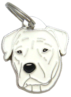 Dogo argentino <br> (placa de identificação para cães, Gravado incluído)